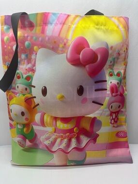 Sanrio Hello Kitty Pink and Yellow Character Tote